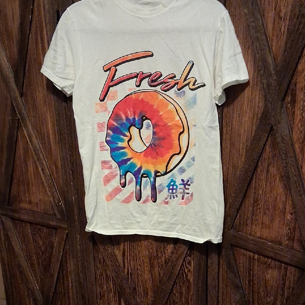 Fresh Graphic Tee - White with Multicolor Design